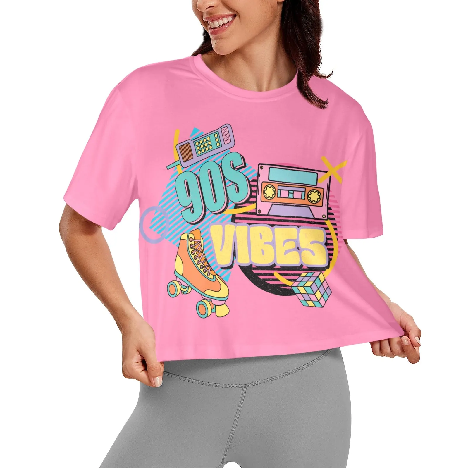 90's Vibes Women's Cropped T-Shirt