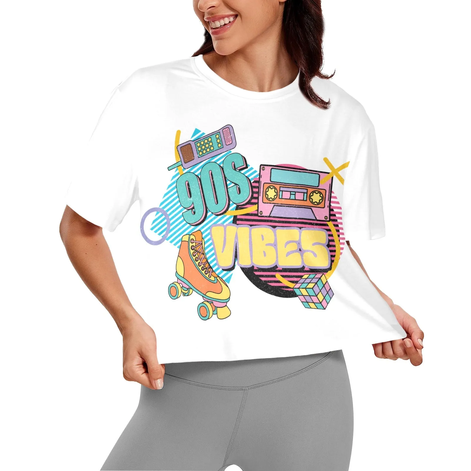 90's Vibes Women's Cropped T-Shirt