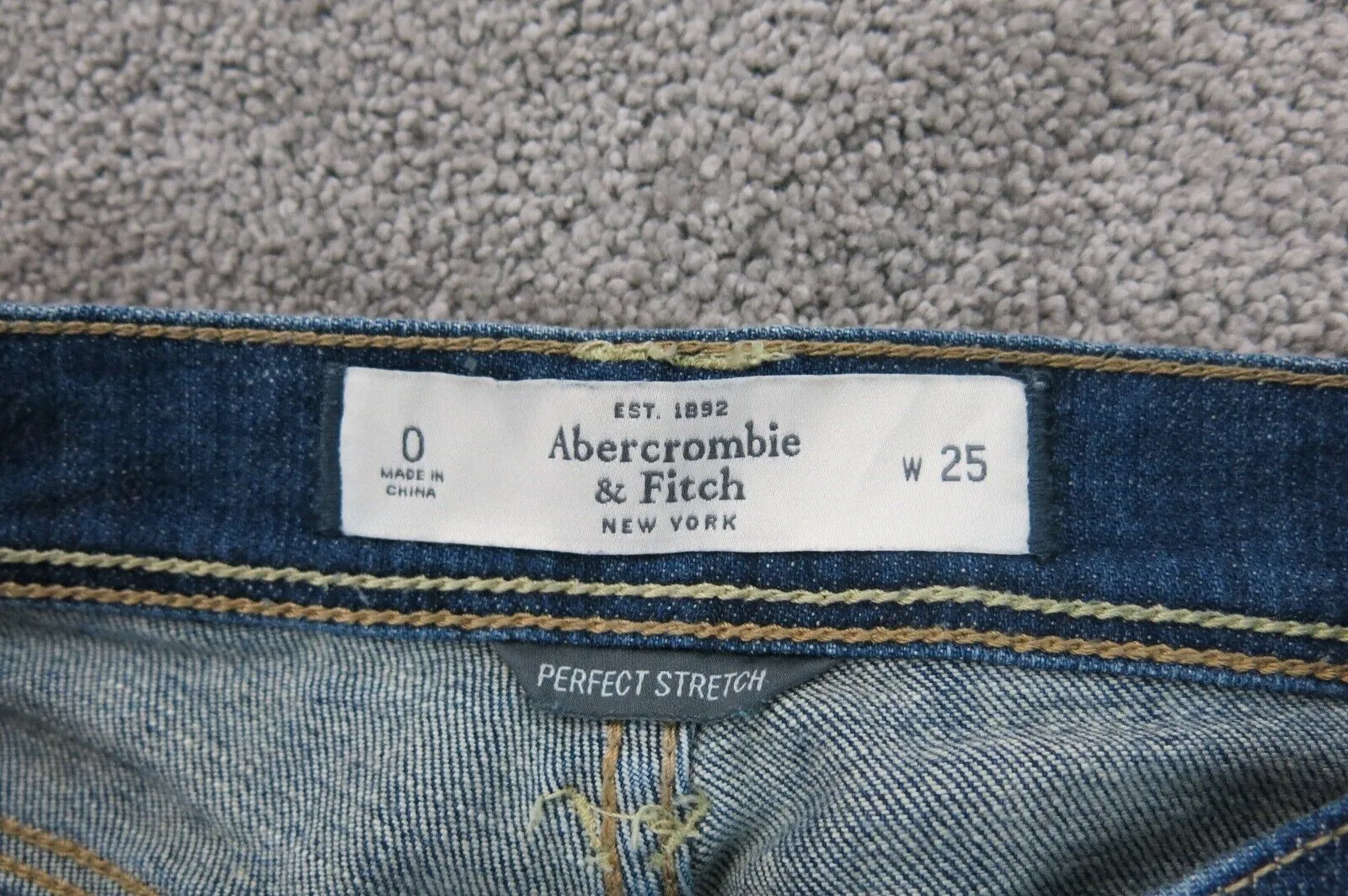 Abercrombie Fitch Women Skinny Leg Jeans Perfect Stretch Low Rise Blue Size W25