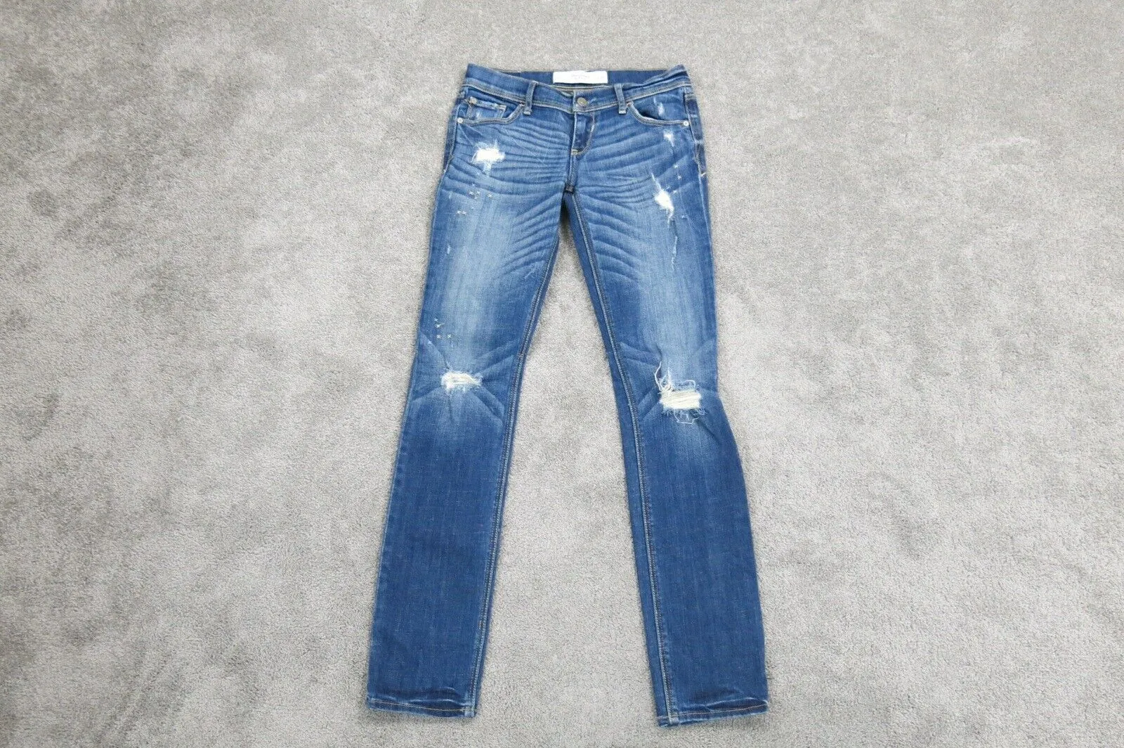 Abercrombie Fitch Women Skinny Leg Jeans Perfect Stretch Low Rise Blue Size W25