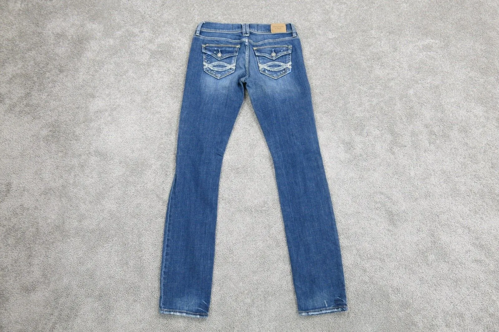 Abercrombie Fitch Women Skinny Leg Jeans Perfect Stretch Low Rise Blue Size W25