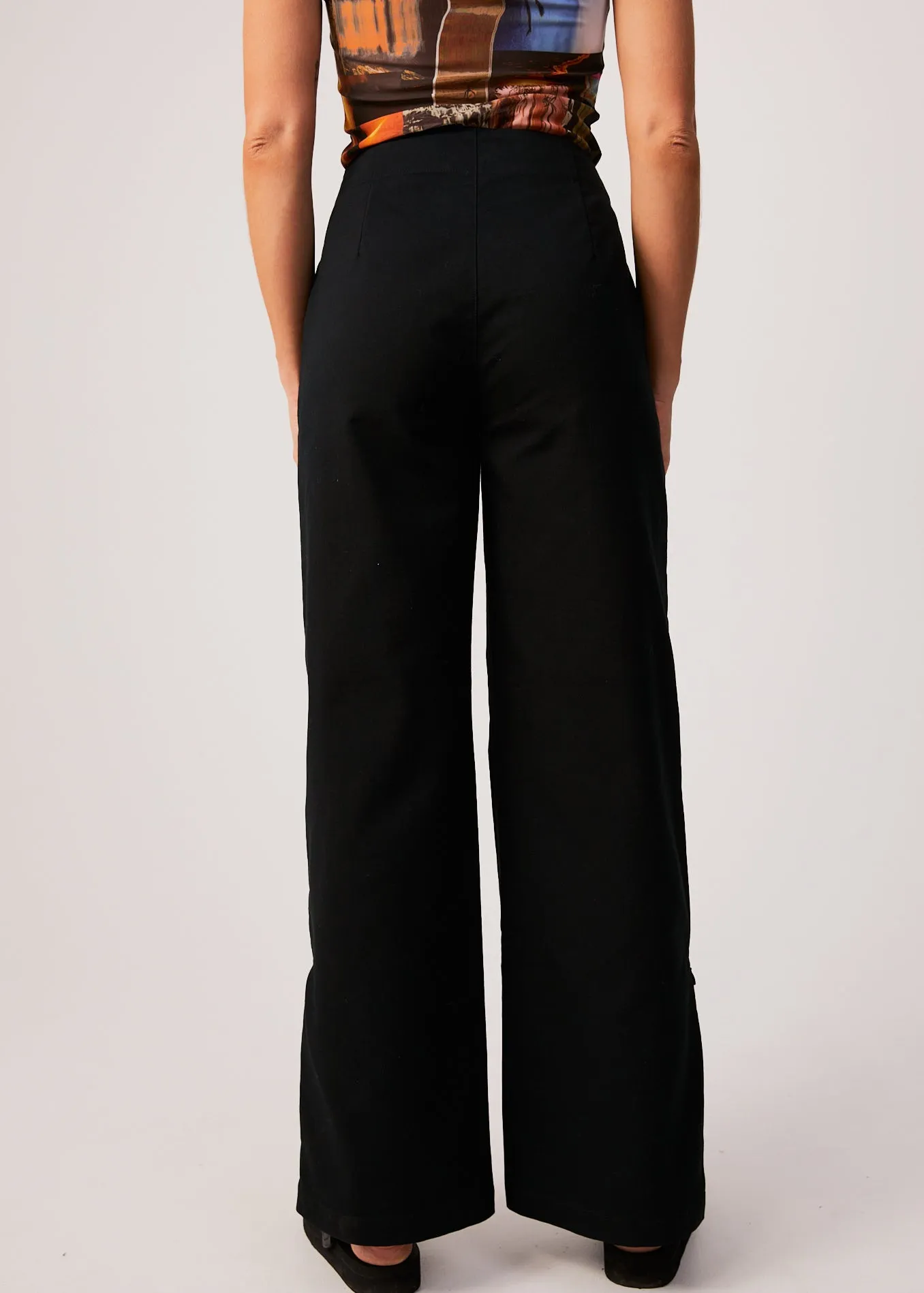 AFENDS Womens Cola - High Waisted Pants - Black