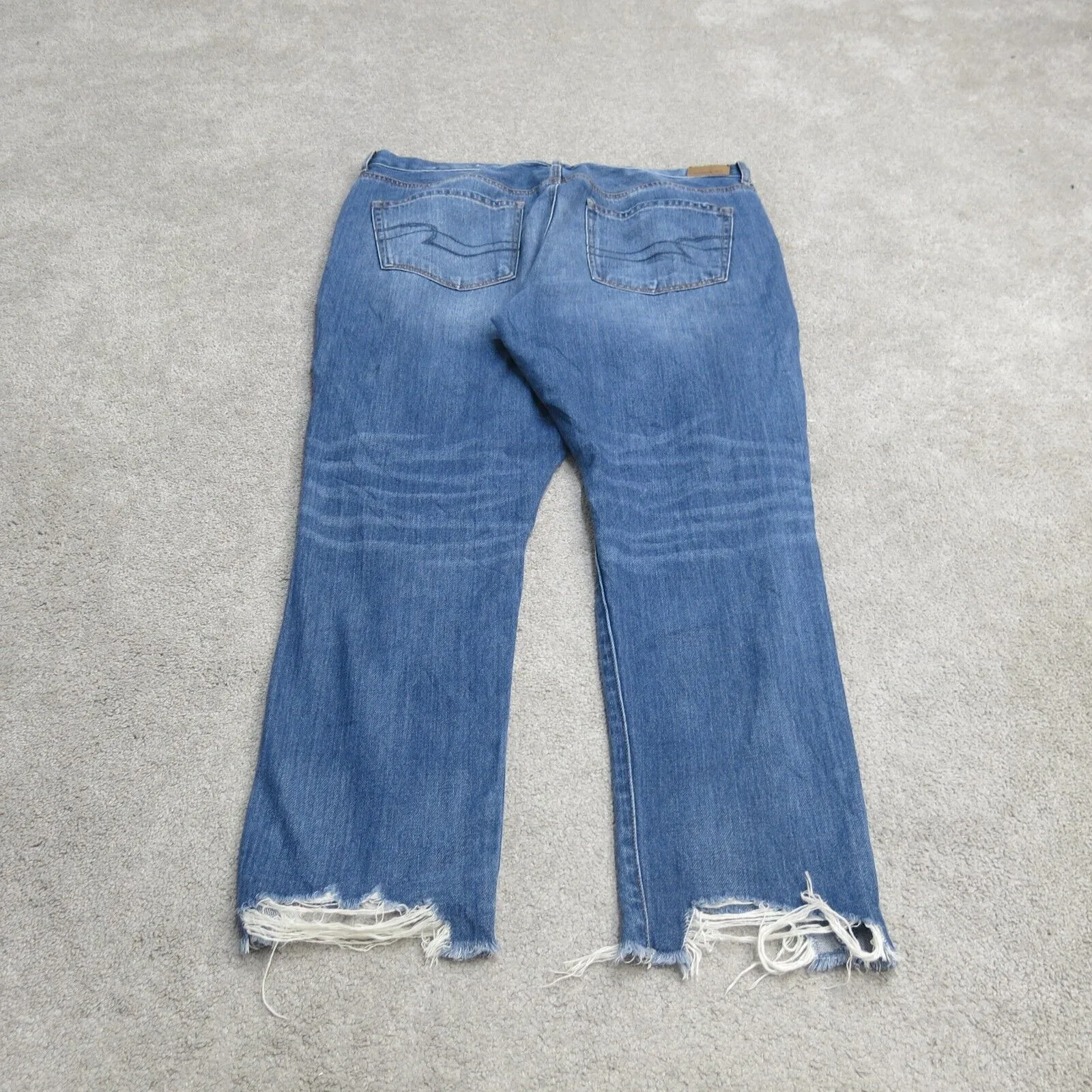 American Eagle Jeans Womens 16 Reg Blue 100% Cotton Work Wear Straight Leg Denim