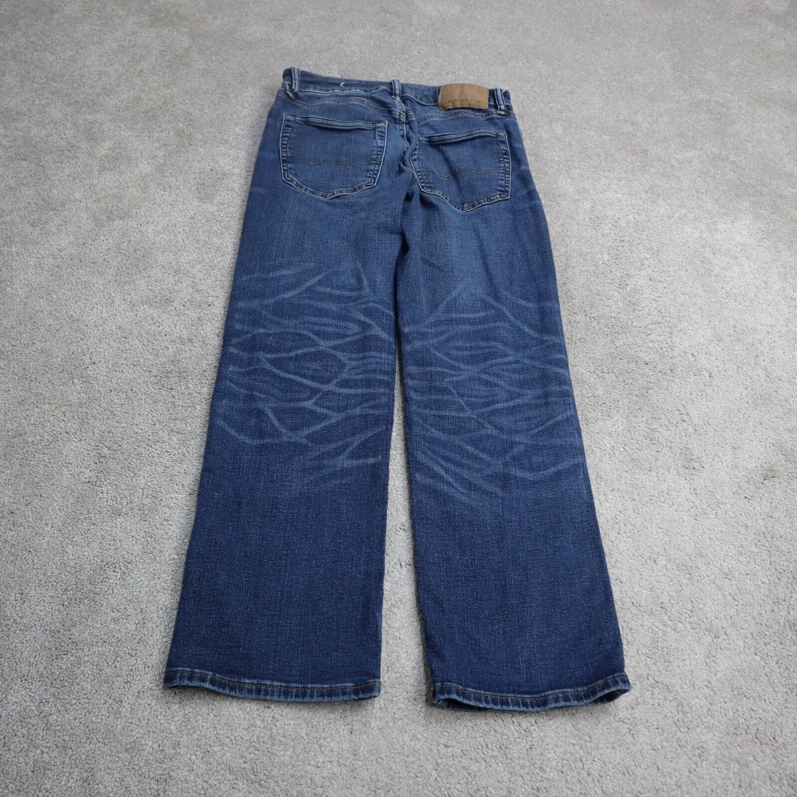 American Eagle Mens Jeans Straight Leg Low Rise 100% Cotton Blue Size W28xL30