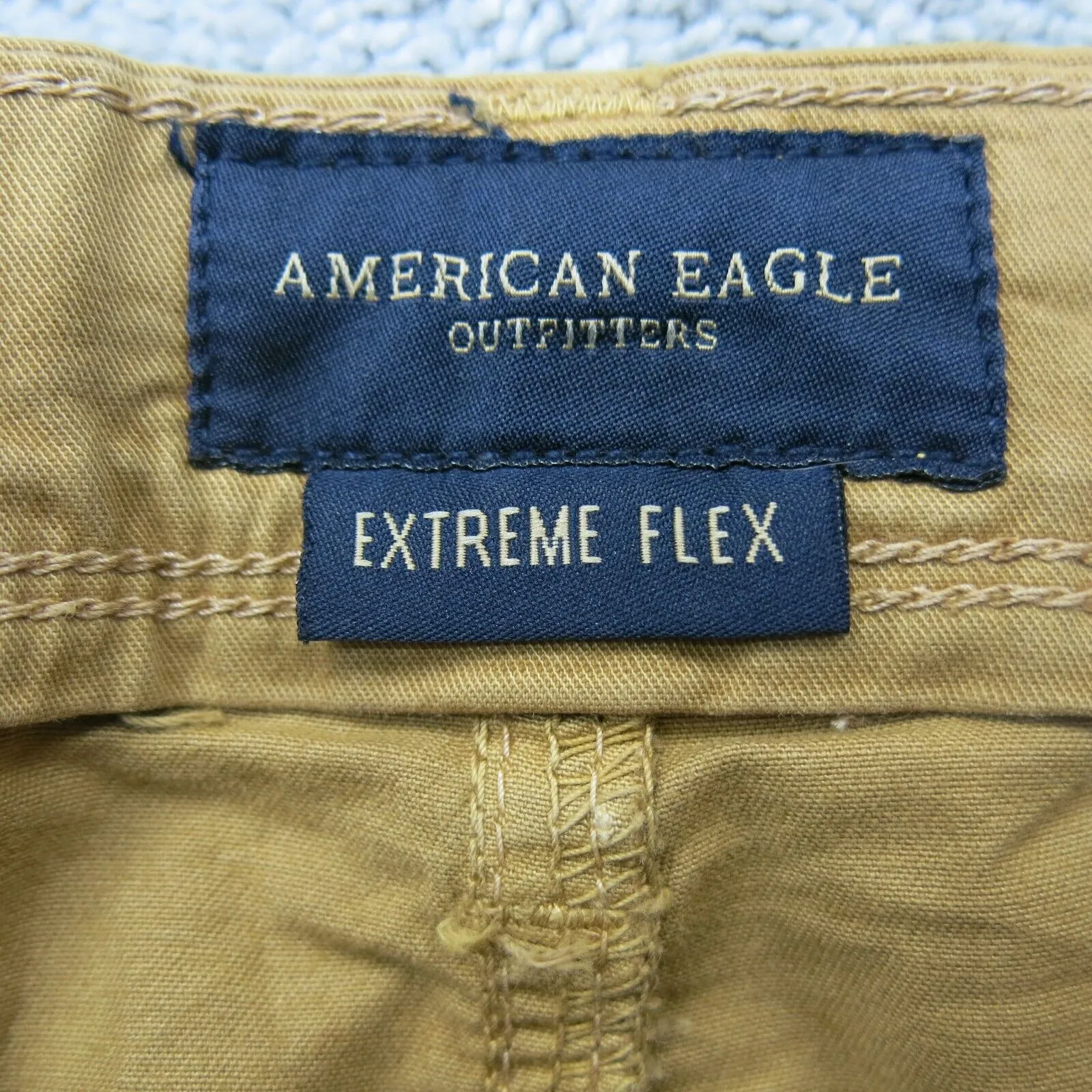 American Eagle Mens Skinny Leg Jeans Extrema Flex Slim Mid Rise Tan Size W34XL34