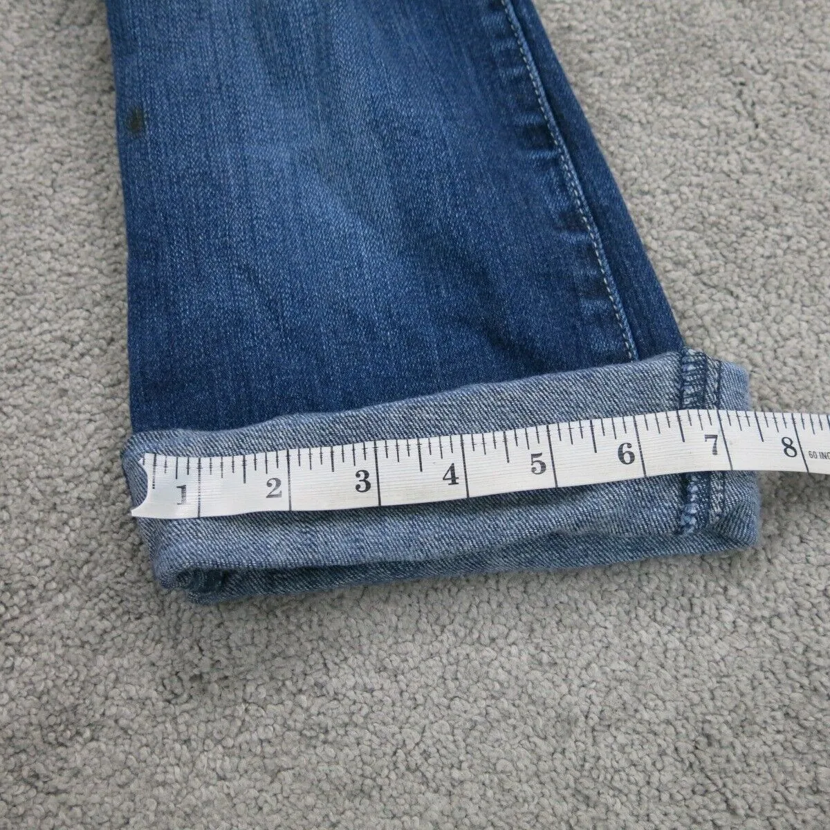 American Eagle Outfitters Women Jeans Slim Straight Leg Mid Rise Blue SZ 4 Short