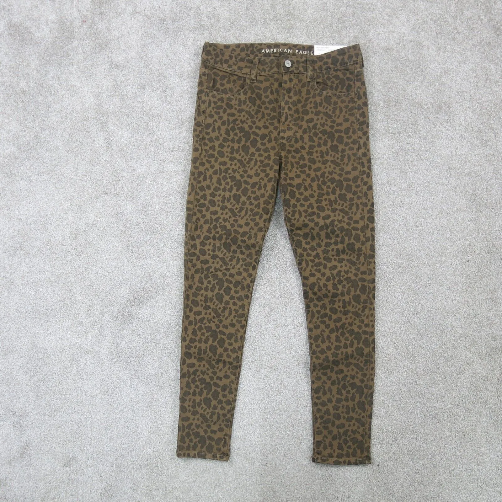 American Eagle Outfitters Womens Jeans Comfort Stretch Leopard Jeans Brown SZ 6