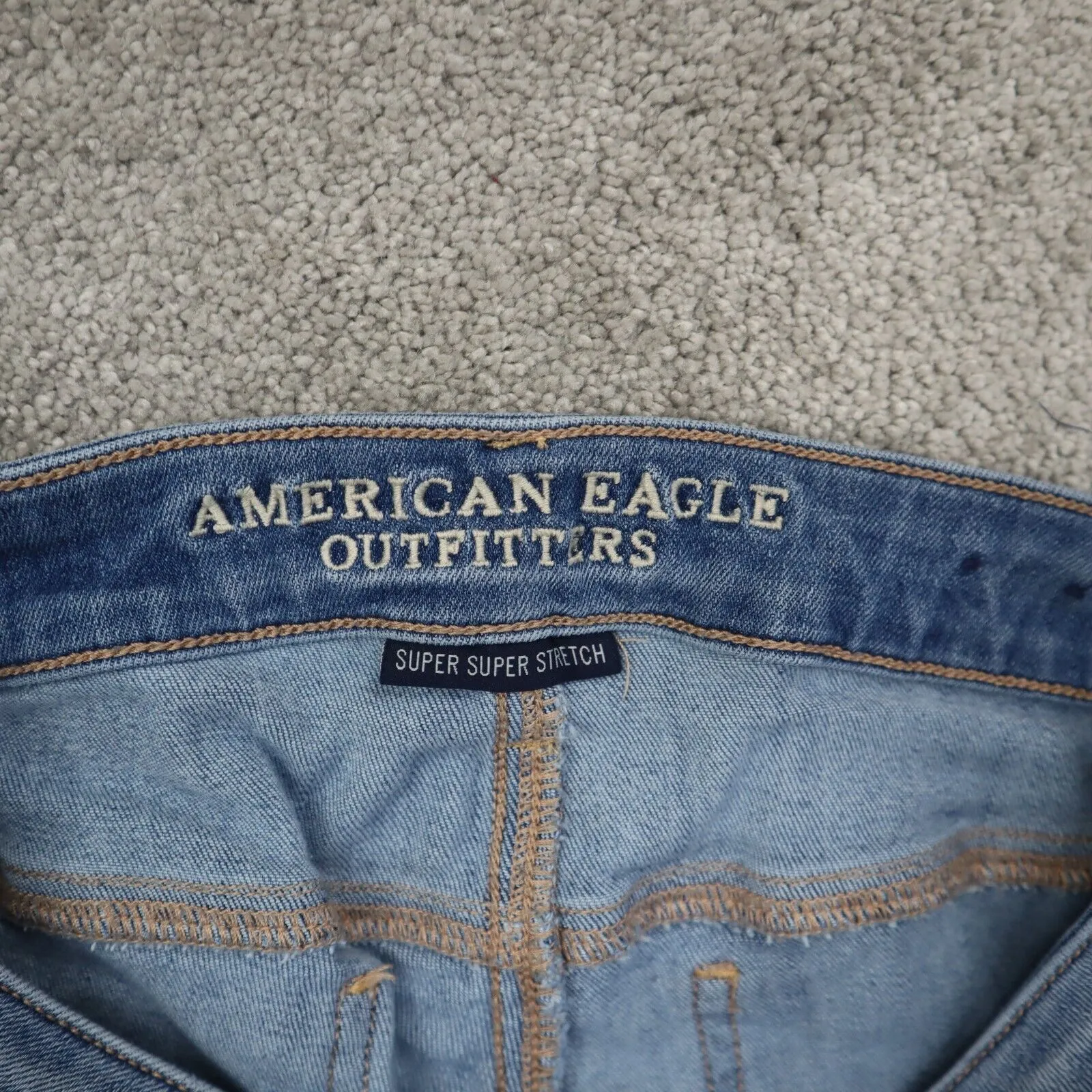 American Eagle Women Jegging Jeans Denim Skinny Leg Stretch Blue Size 4R