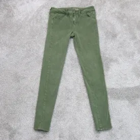 American Eagle Womens Jegging Jeans Denim Mid Rise Clay Green Size 2 Regular