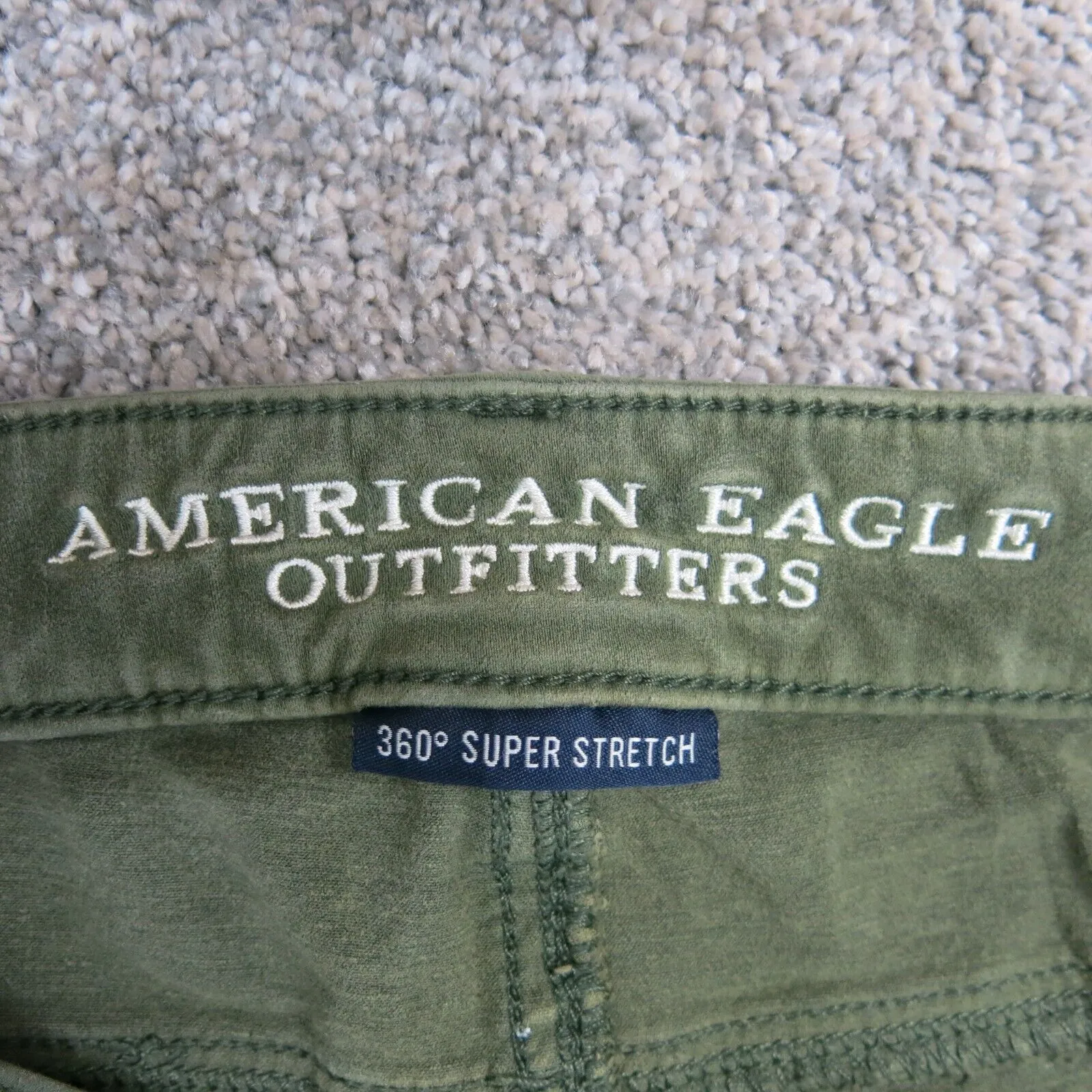 American Eagle Womens Jegging Jeans Denim Mid Rise Clay Green Size 2 Regular