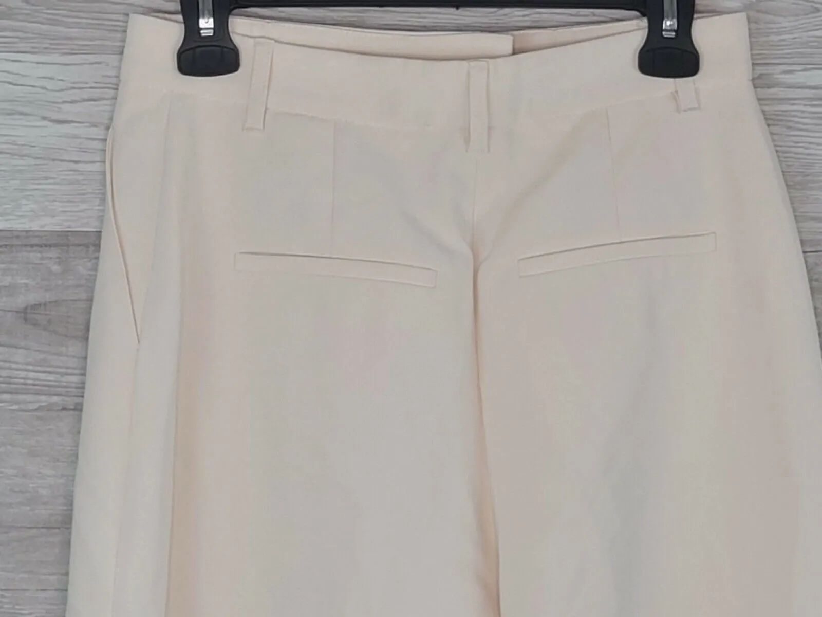 Anne Klein Women's Ivory Anne White Wide Leg Cropped Casual Pants Size 0