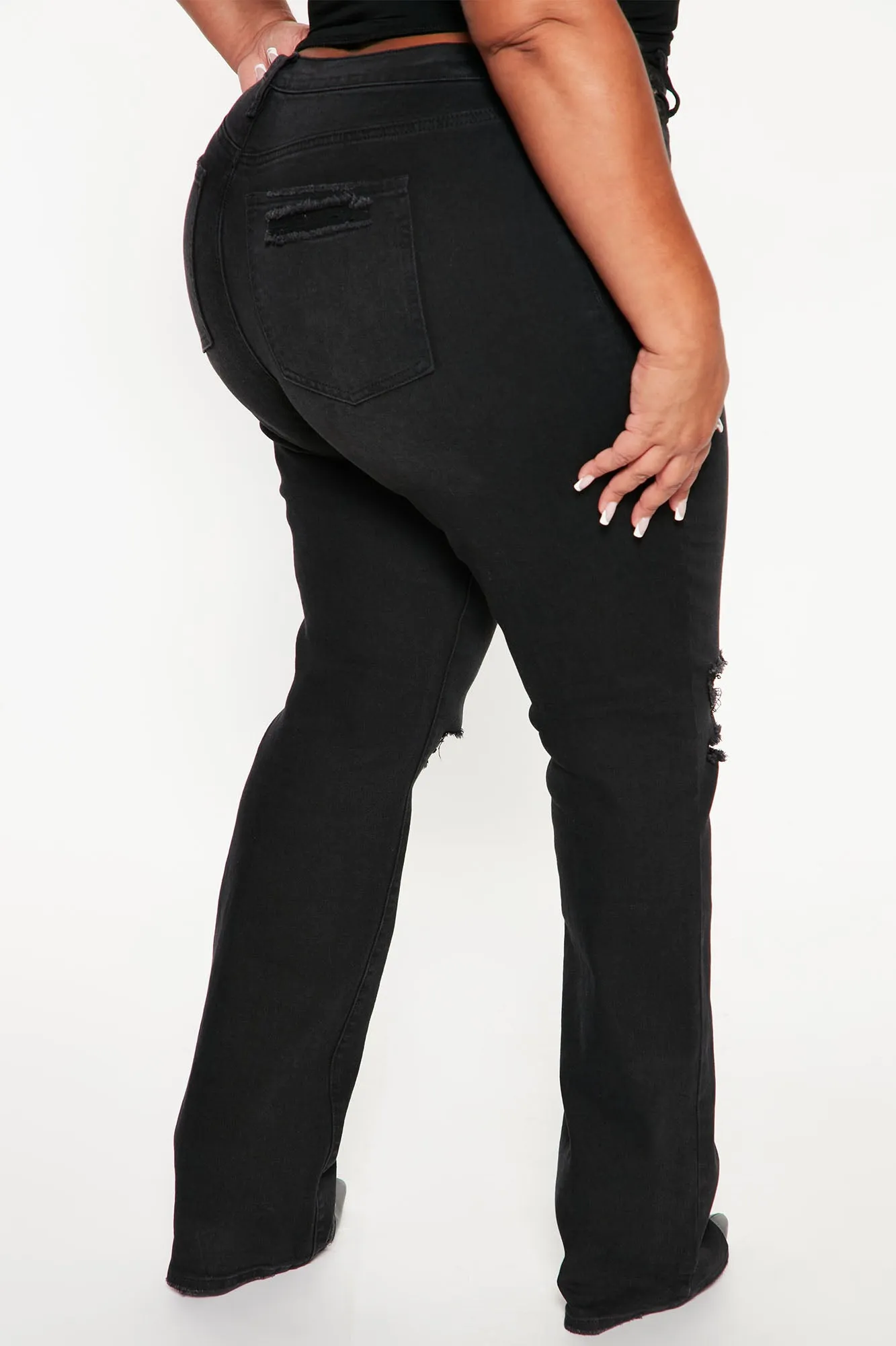 Babetown Bootcut Jeans - Black Wash