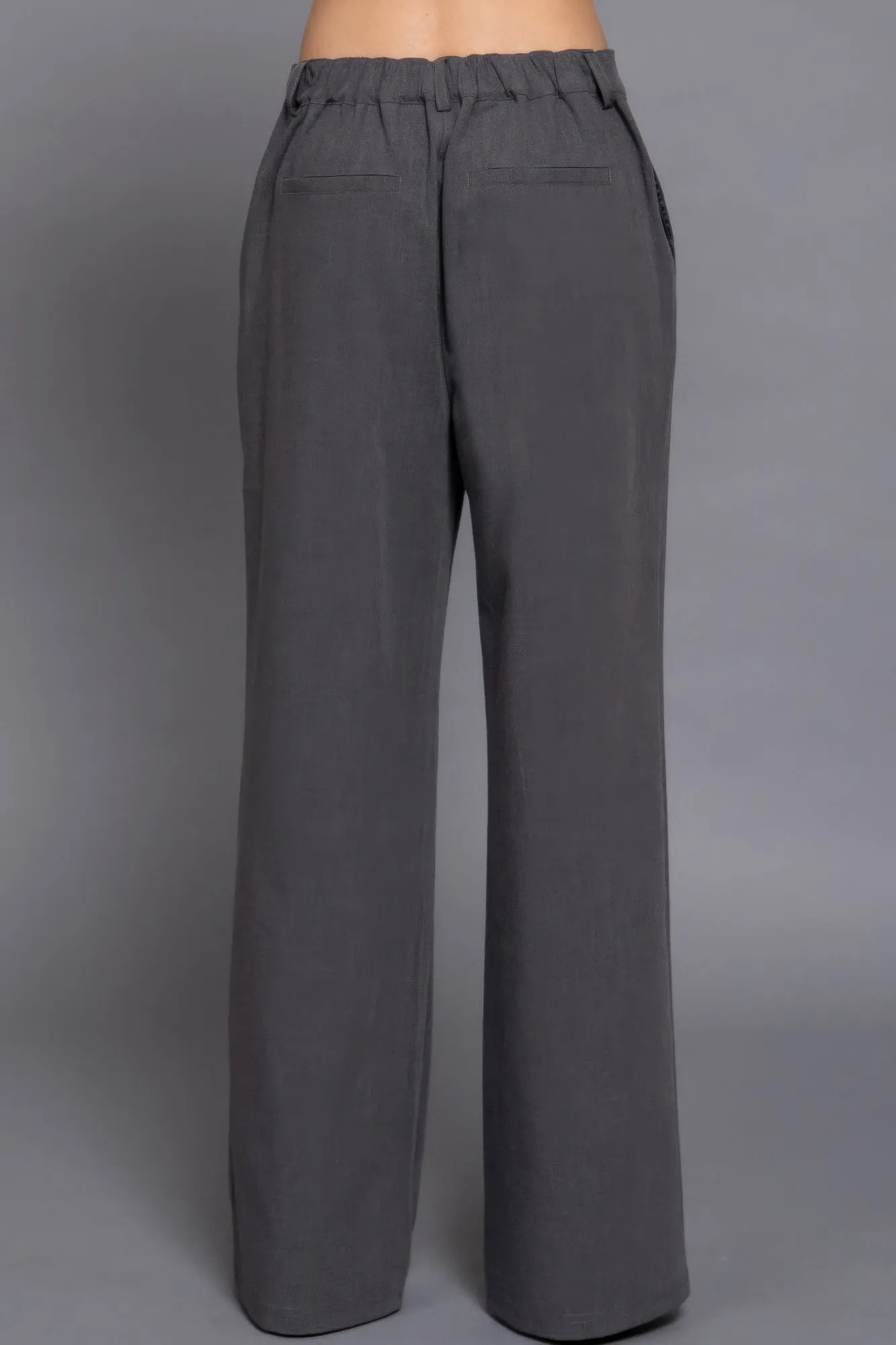 Back Straight Woven Long Pants