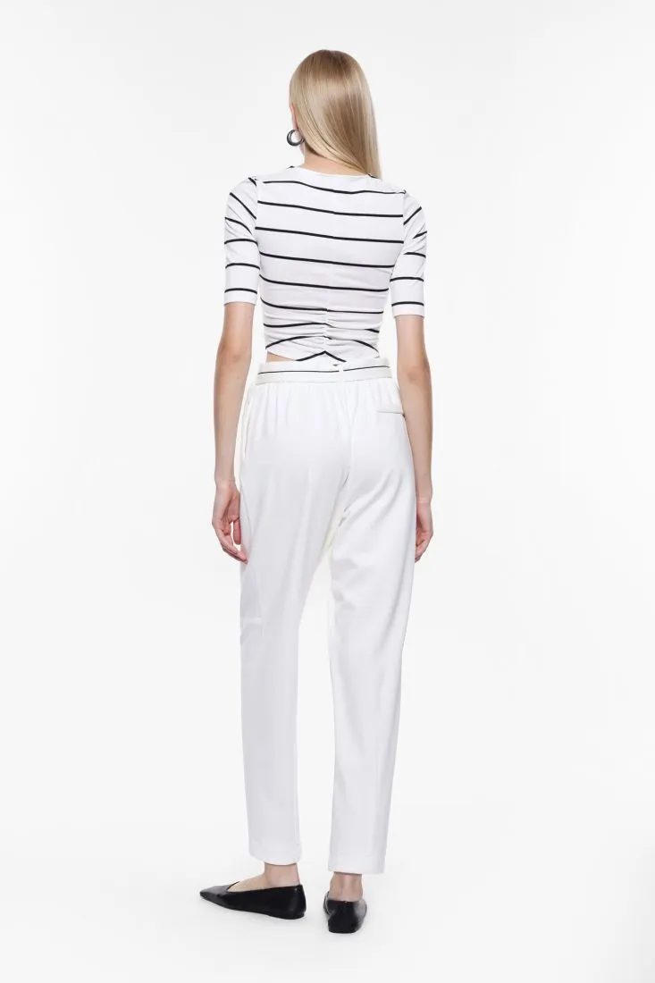 Belted Cropped Trousers