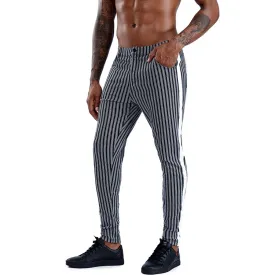 Black Striped Chinos