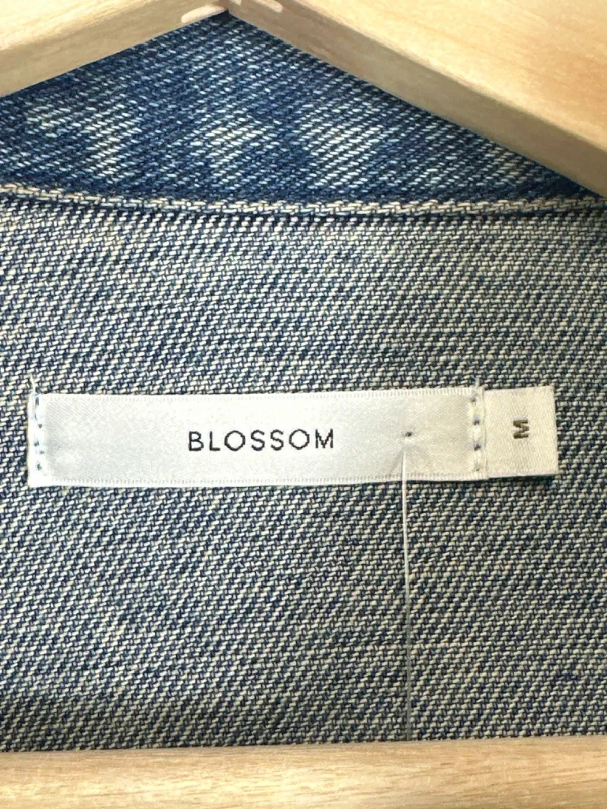 Blossom Blue Denim Cropped Jacket UK M