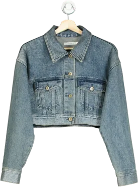 Blossom Blue Denim Cropped Jacket UK M