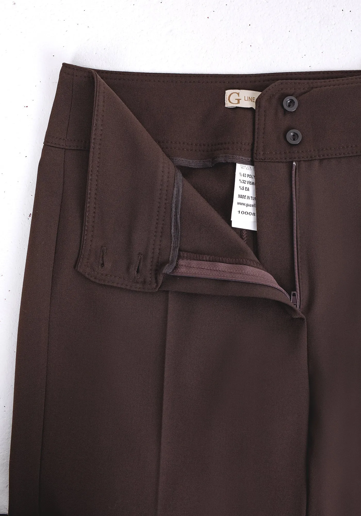 Brown Straight Leg Fit All Day Comfortable Dress Pants