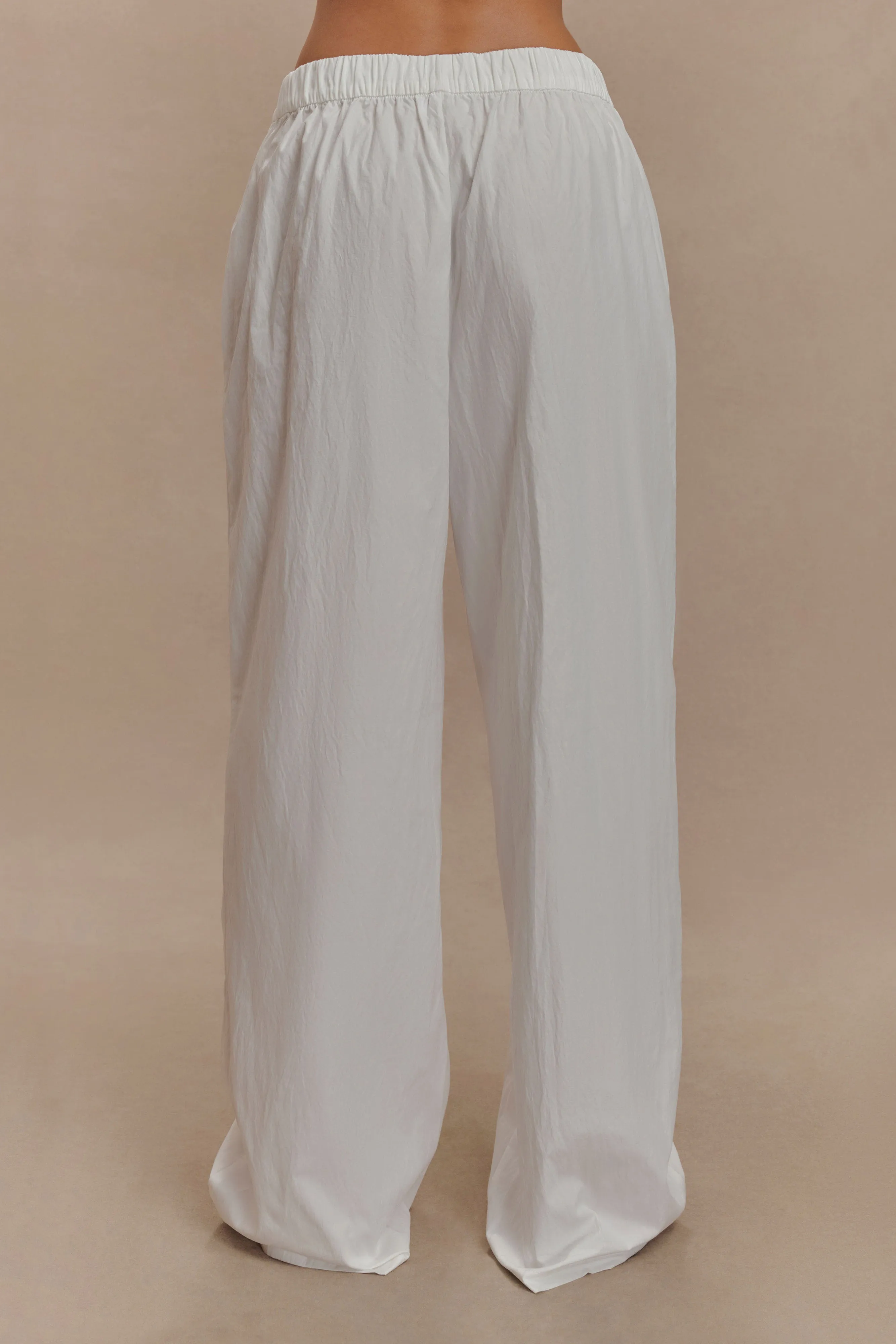 Campbell Cotton Wide Leg Pants - White