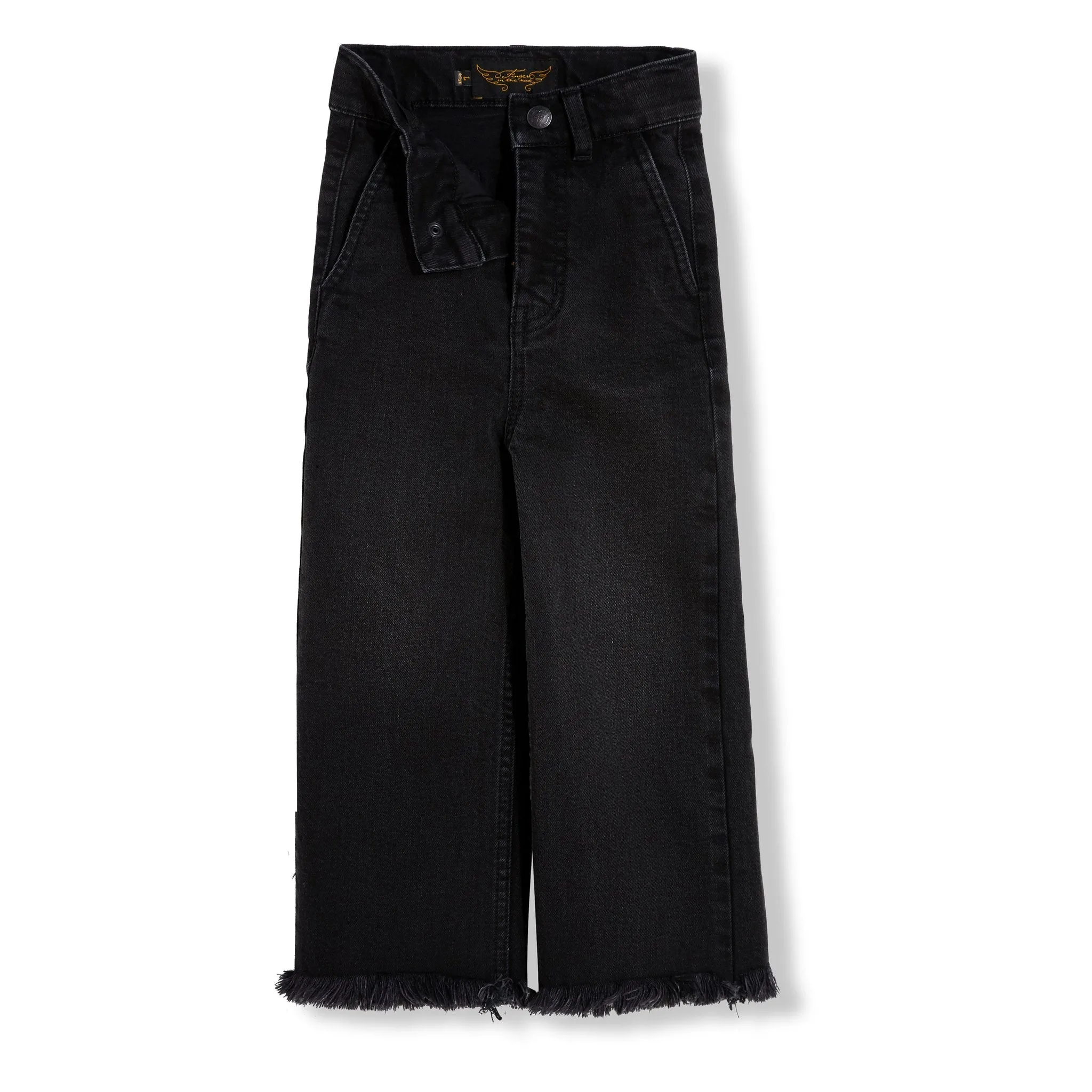 CHARLIE Used Black - Loose Fit Cropped Jeans