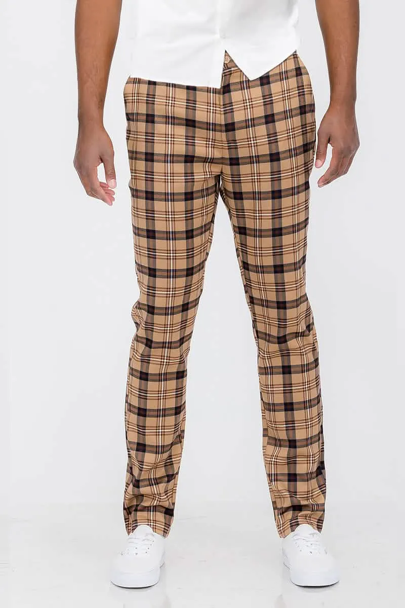 Checked Slim Fit Tailored Trousers