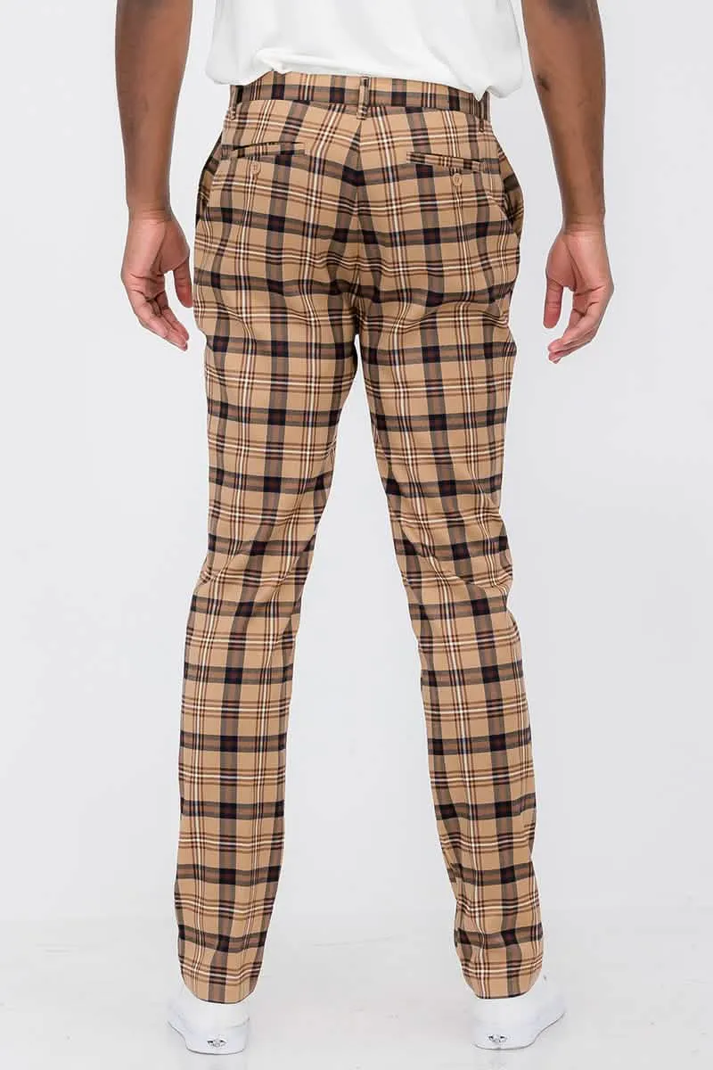 Checked Slim Fit Tailored Trousers