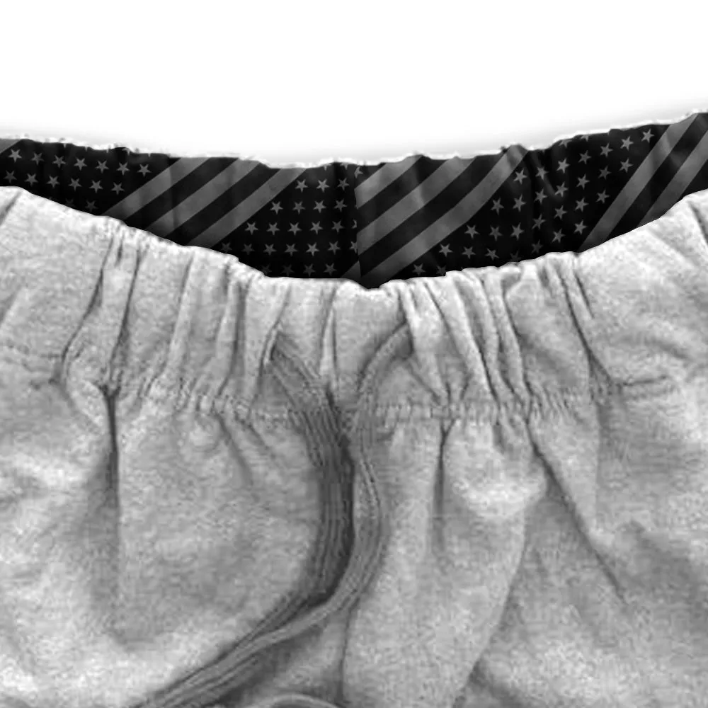 Classic Sweatpants | Blackout American Flag | Light Heather Grey