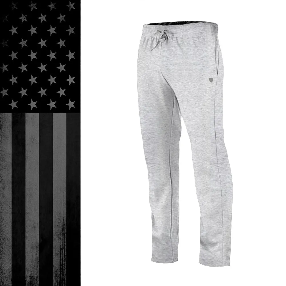 Classic Sweatpants | Blackout American Flag | Light Heather Grey