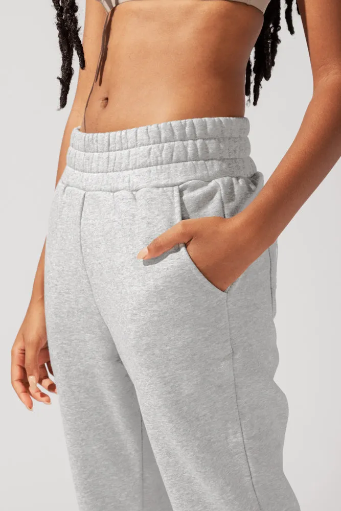 Cloud Rollover Sweatpant - Heather Grey