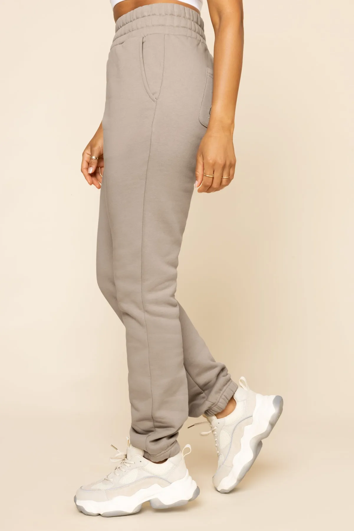 Cloud Rollover Sweatpant - Taupe