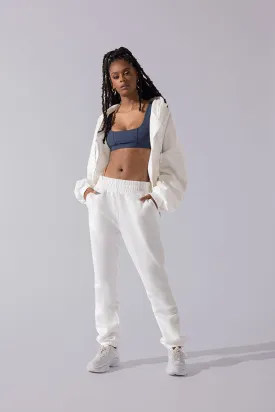 Cloud Rollover Sweatpant - White