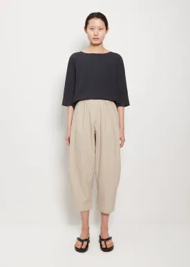 Cropped Cotton Balloon Trousers — Sand