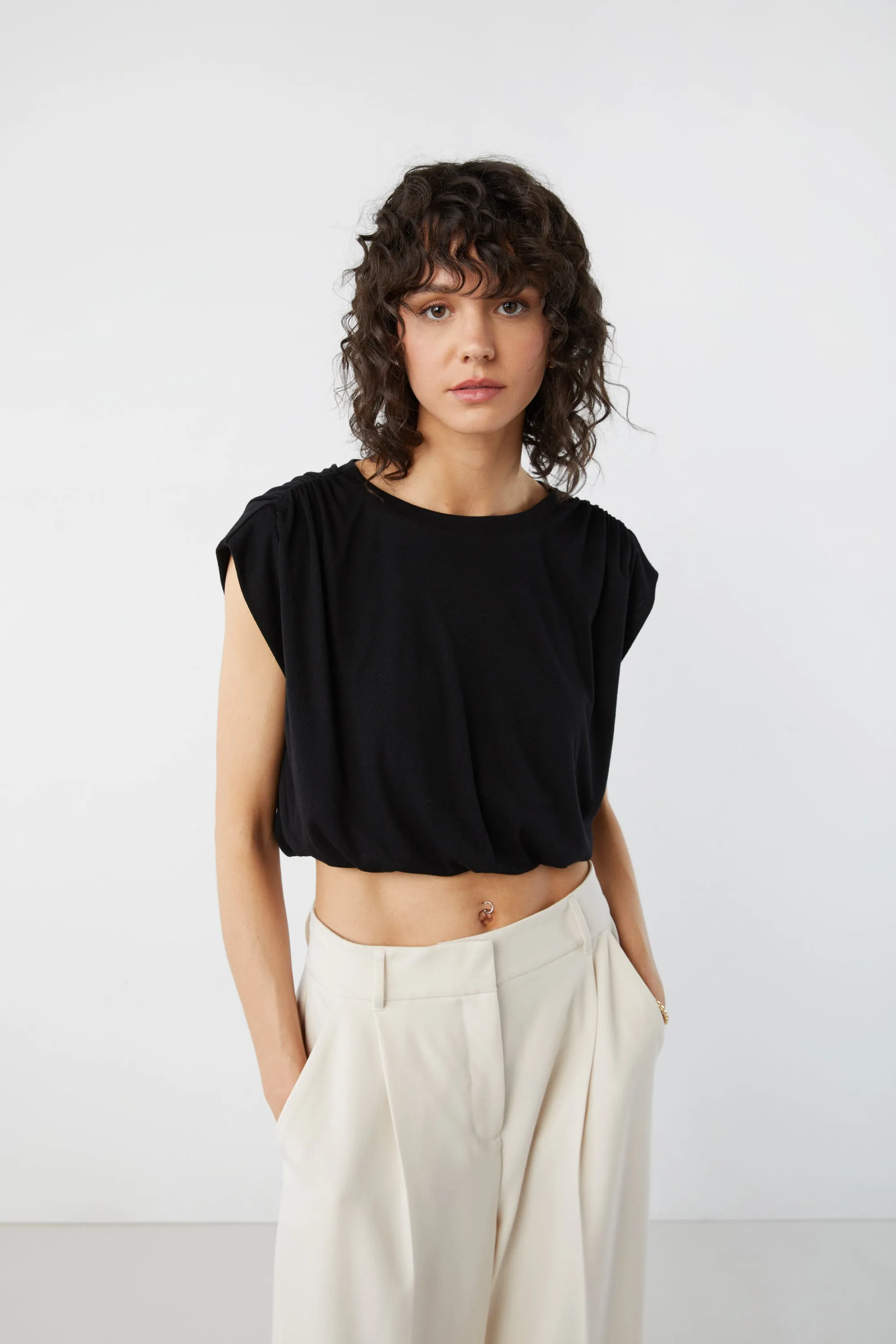 CROPPED WIDE TOP