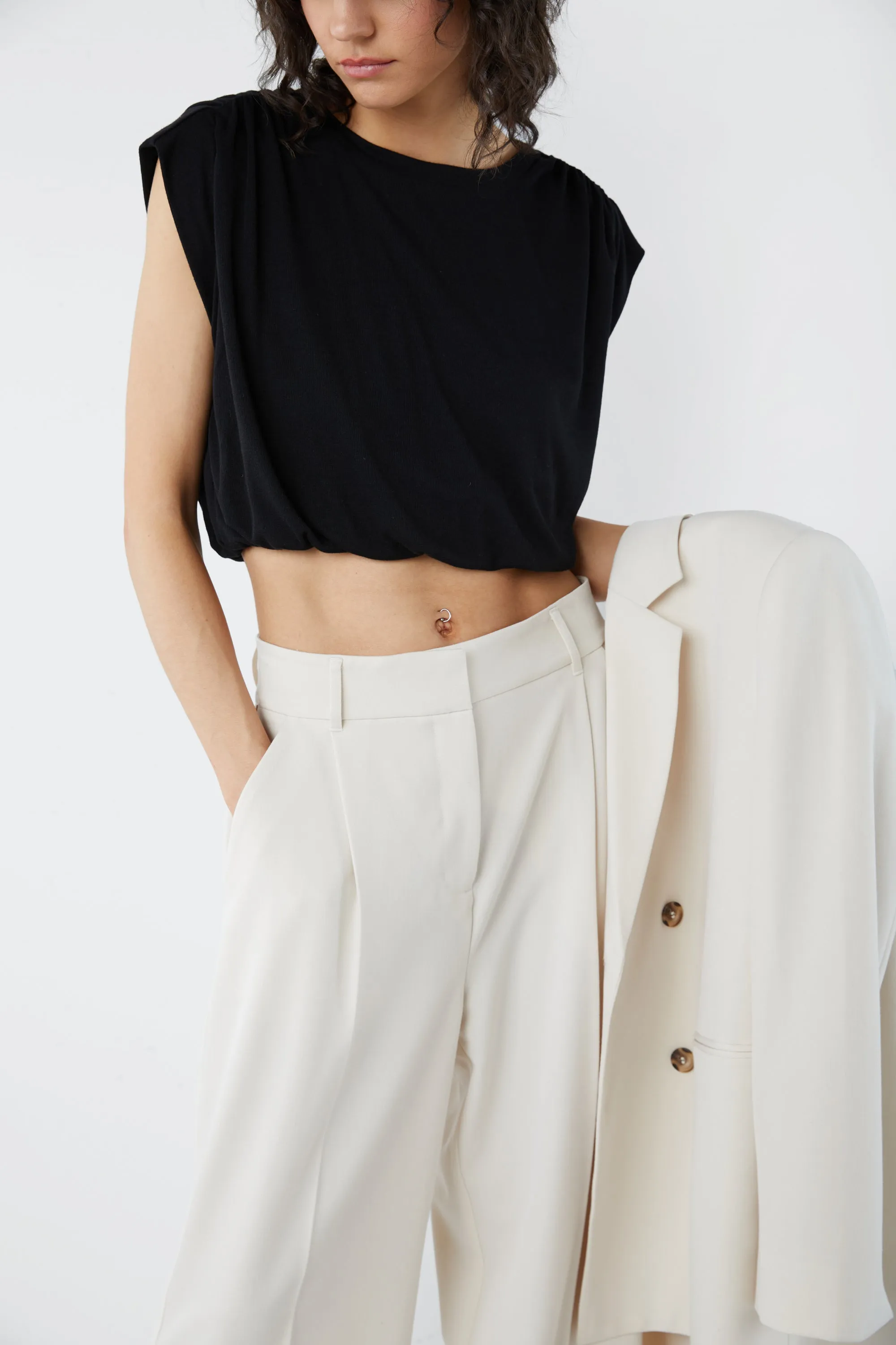 CROPPED WIDE TOP