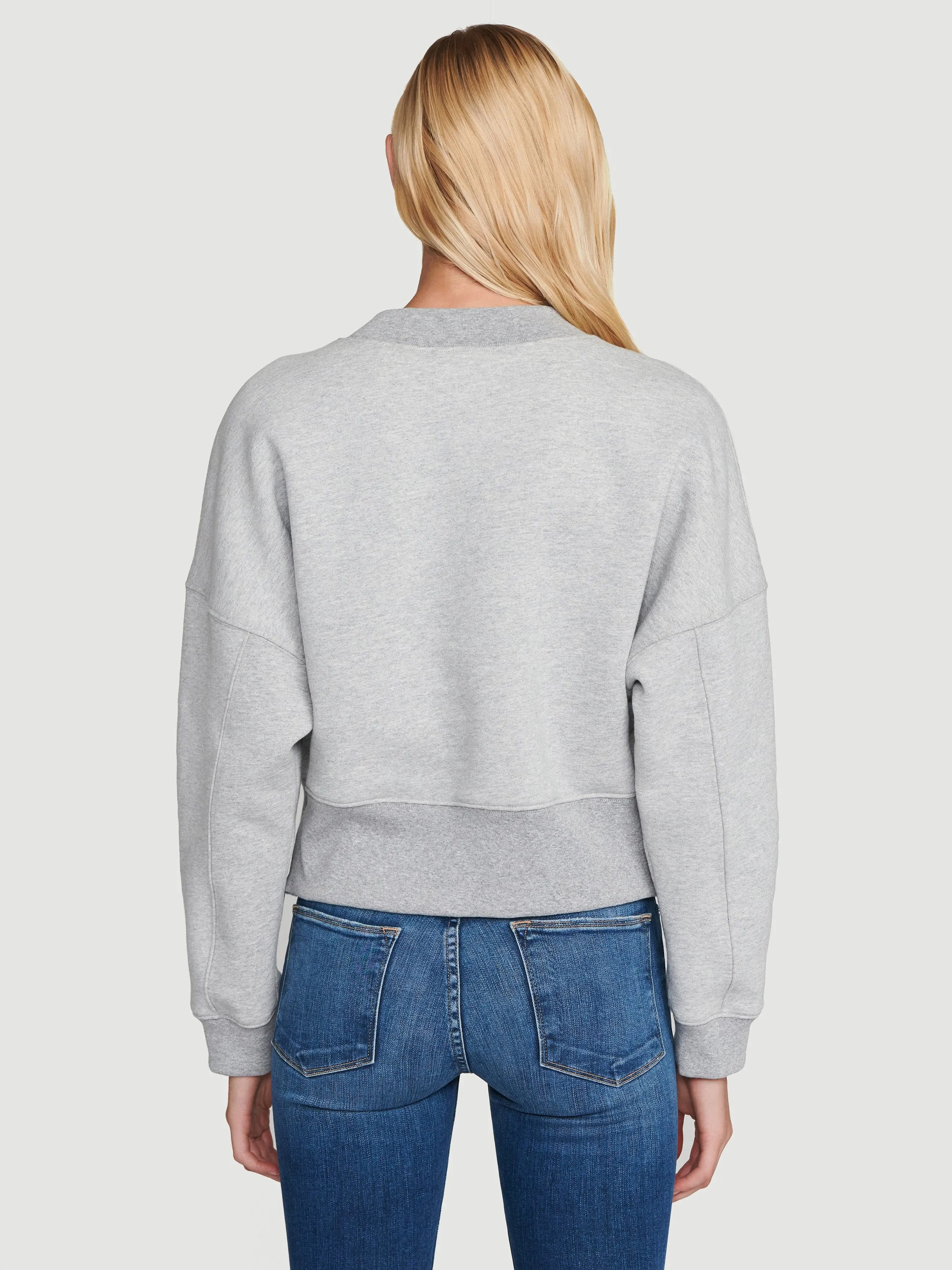 Drop Shoulder Crew -- Gris Heather