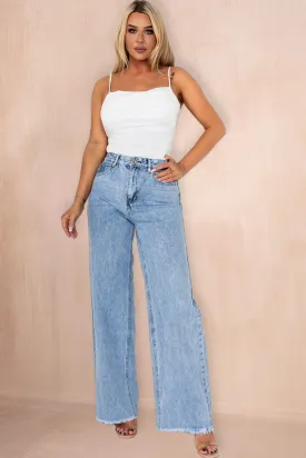 Edna Blue Wide Leg Jeans