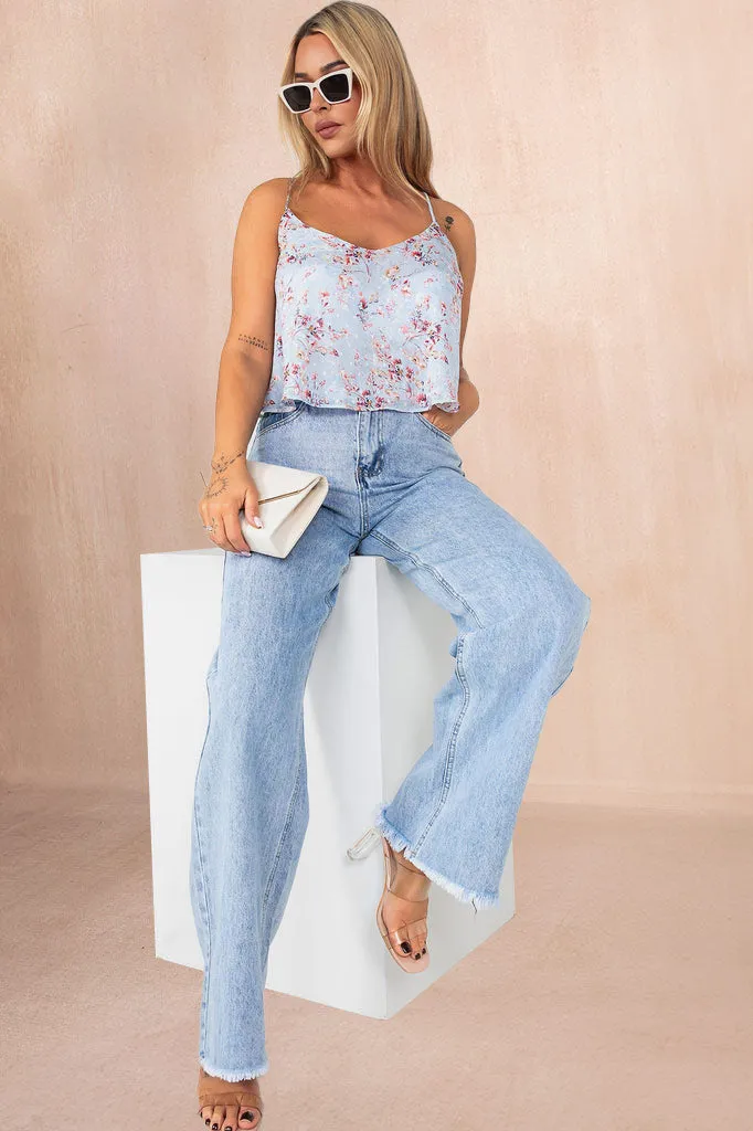 Edna Blue Wide Leg Jeans