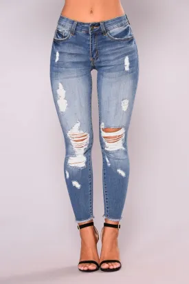 Elastic Slim Denim Pencil Pants