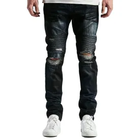 Embellish Bad Biker Denim Jeans Deep Indigo