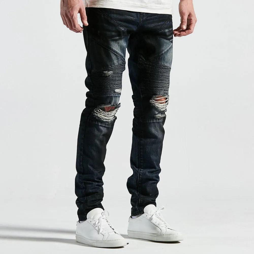 Embellish Bad Biker Denim Jeans Deep Indigo