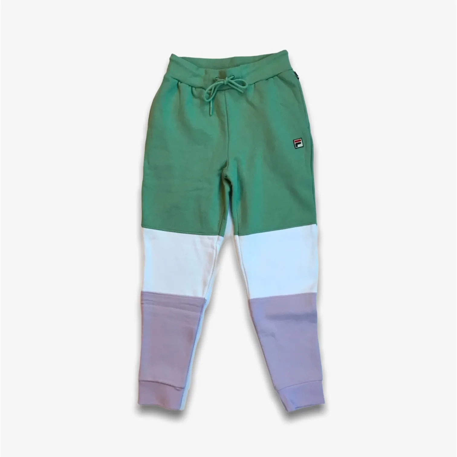 Fila Lesner Fleece Sweatpants Green White Purp