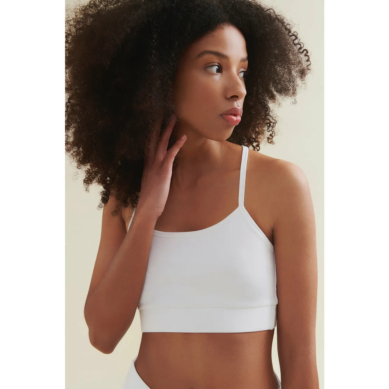 Fresher Cropped Tank - Diamond White