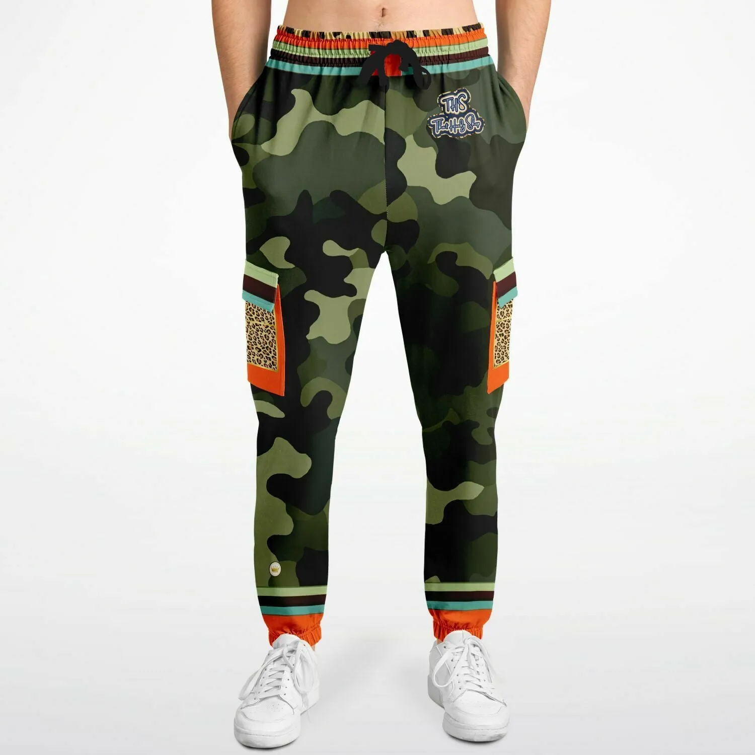 Government Issued Green Camo LUXE Eco-Poly Unisex Cargo Joggers