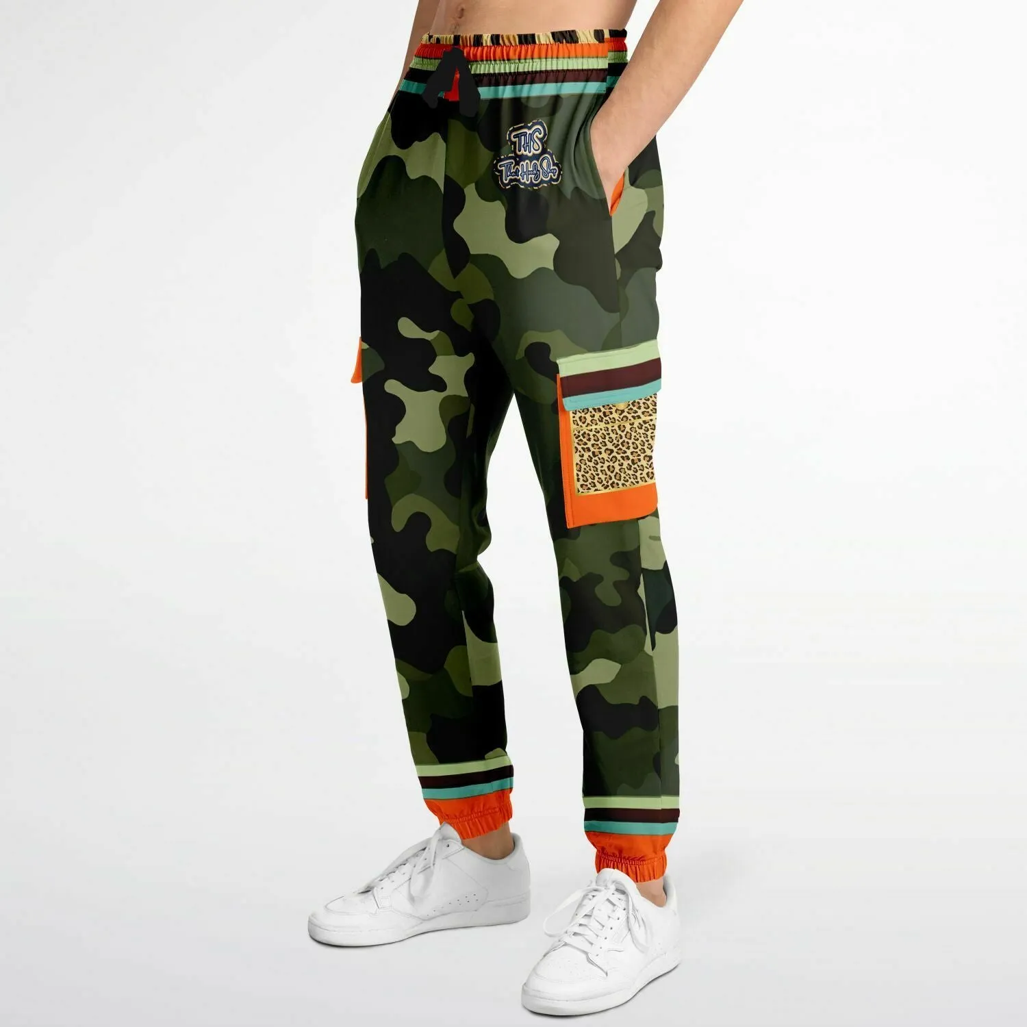 Government Issued Green Camo LUXE Eco-Poly Unisex Cargo Joggers