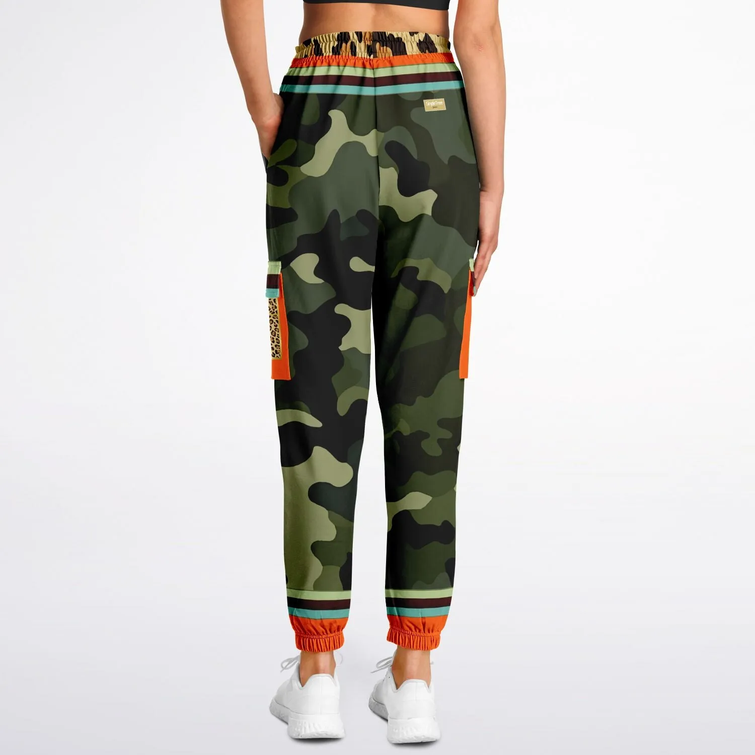 Government Issued Green Camo LUXE Eco-Poly Unisex Cargo Joggers