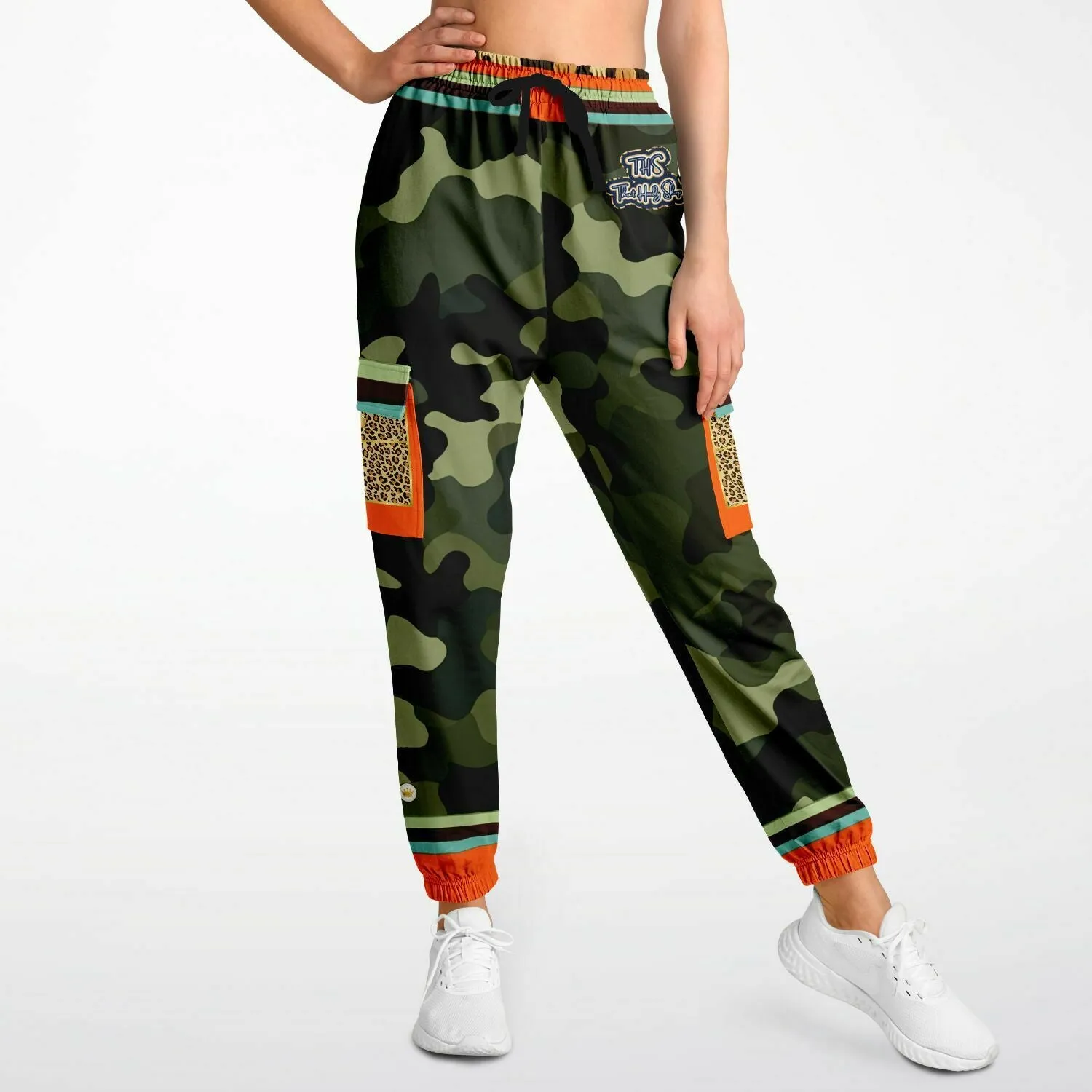 Government Issued Green Camo LUXE Eco-Poly Unisex Cargo Joggers