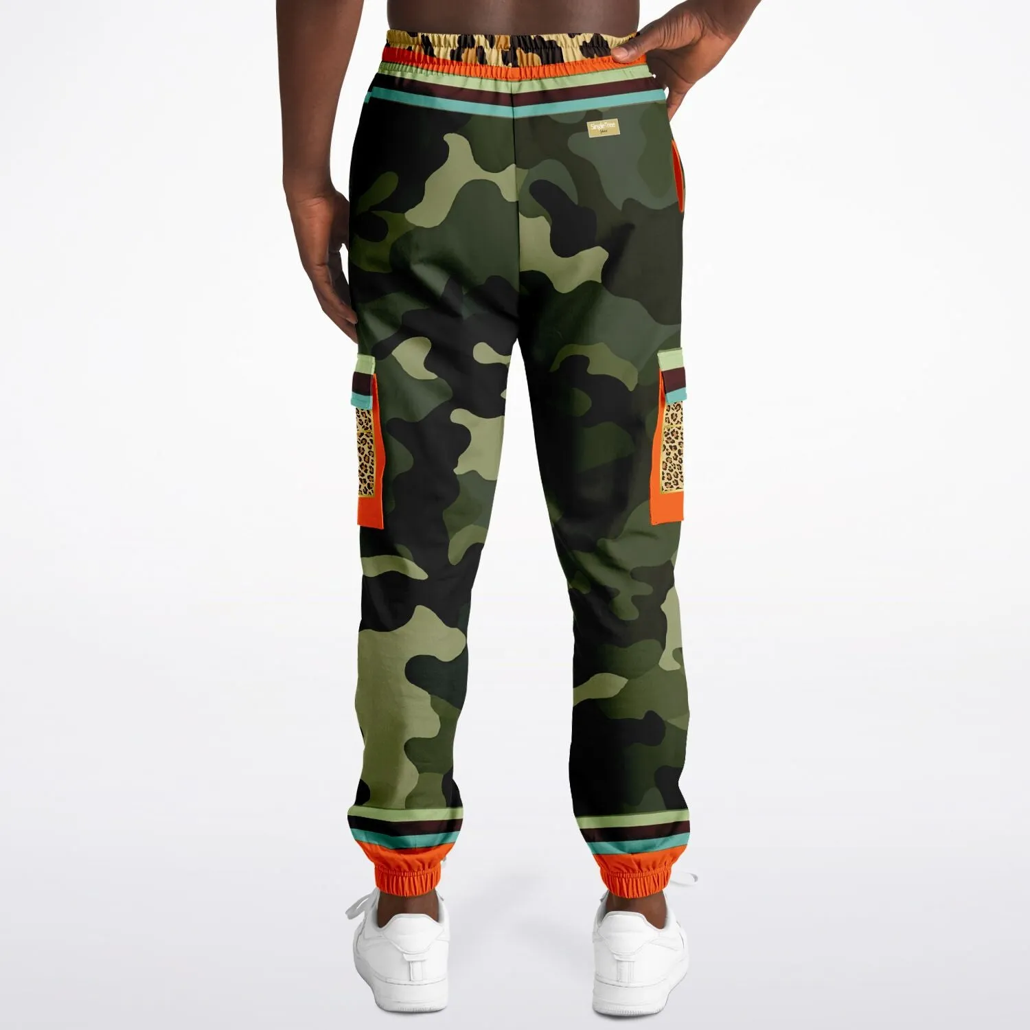 Government Issued Green Camo LUXE Eco-Poly Unisex Cargo Joggers