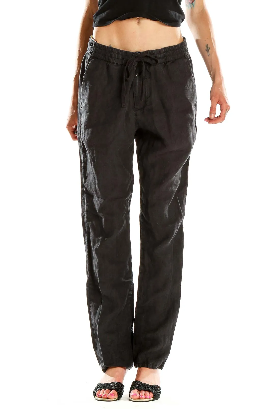 Gray Hemp Casual Pants