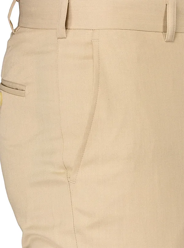 Greenfibre Cream Slim Fit Formal Trouser