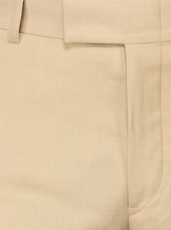 Greenfibre Cream Slim Fit Formal Trouser